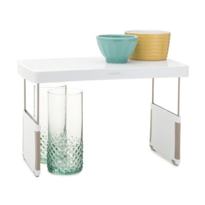 StoreMore 13-Inch Height Adjustable Kitchen Cabinet Shelf Organizer - White - YCA-09141-01-WHT