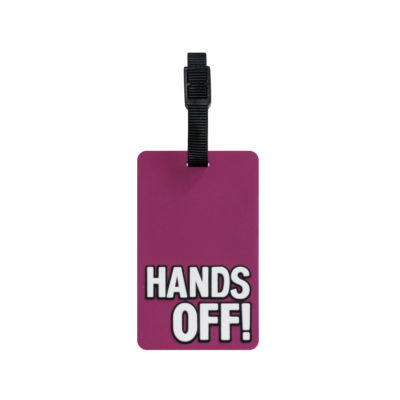 TangoTag Luggage Tag - 'Hands Off!' - Pink - HTC-TT818