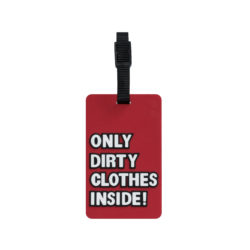 TangoTag Luggage Tag - 'Only Dirty Clothes Inside!' - Red - HTC-TT822