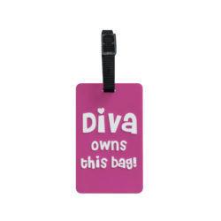 TangoTag Luggage Tag - 'Diva Owns This Bag!' - Pink - HTC-TT824