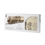 Ugears Steam Locomotive With Tender - 480 Parts - 3D Wooden Puzzle - Mechanical Model - UGR-70012