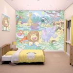 Walltastic - Baby Jungle Safari Wallpaper Mural - 12 Panels - 8 x 10 ft - WTC-40595